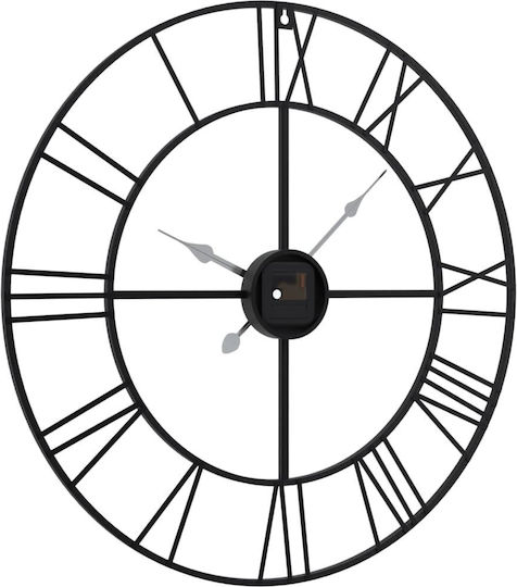 vidaXL Silent Wall Clock Black Ø50cm