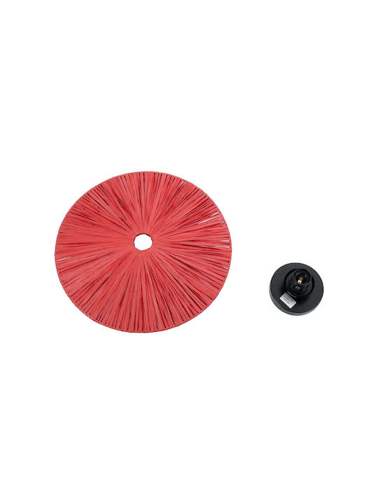 GloboStar Colombo Vintage Lamp Wall with Socket E27 Red 40x9x9cm