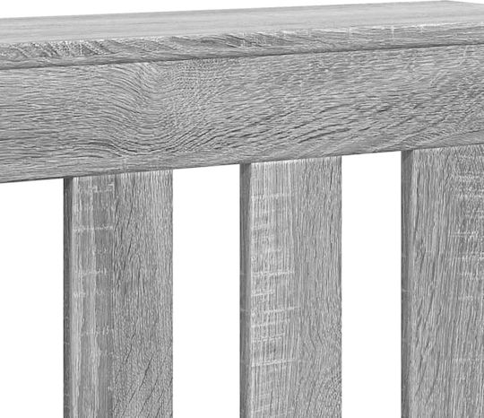 vidaXL Gray Particleboard Radiator Cover 78x20x82cm