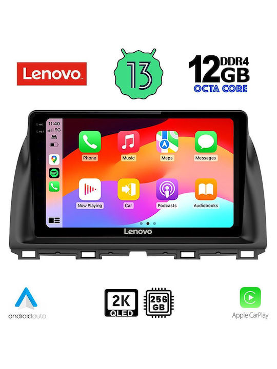 Lenovo Car Audio System for BMW X1 / X3 / X4 Mazda CX-5 2013-2017 (Bluetooth/USB/AUX/WiFi/GPS/Apple-Carplay/Android-Auto) with Touch Screen 10"