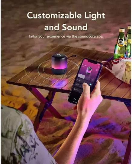 Anker Soundcore Glow Mini Αδιάβροχο Ηχείο Bluetooth 8W με Διάρκεια Μπαταρίας έως 12 ώρες Μπλε