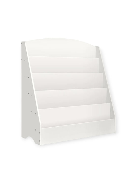 Bibliotecă Etaj Lemn Alb 80x30x80cm