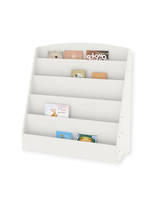 Bibliotecă Etaj Lemn Alb 80x30x80cm