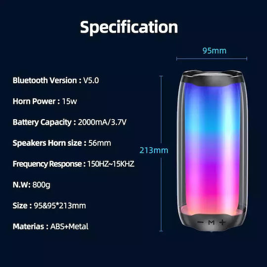 GS 889 Boxă Bluetooth 15W Negru