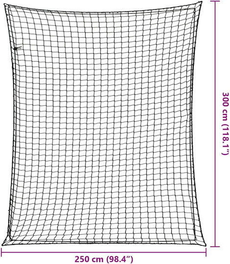 vidaXL Δίχτυ Αποσκευών Αυτοκινήτου 250x250cm Μαύρο