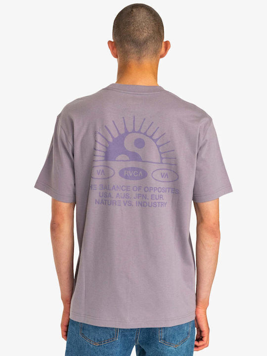 RVCA Ανδρικό T-shirt Κοντομάνικο Purple