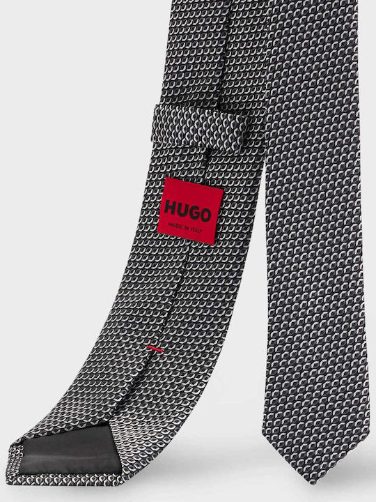 Hugo Men's Tie Silk in Black Color