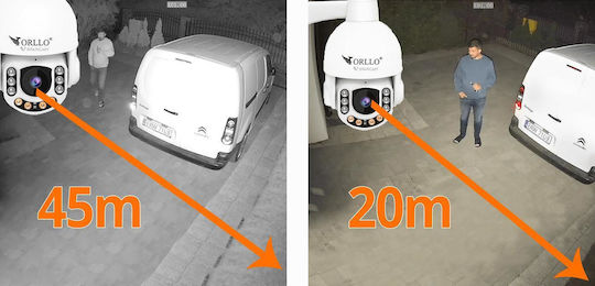 Orllo IP Камера за наблюдение Wi-Fi/4G Full HD+ 4MP Водоустойчива с Двупосочна Комуникация и Обектив 4.3мм
