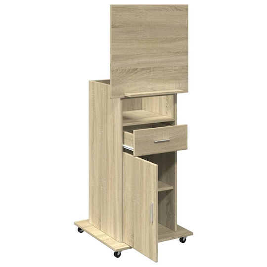 vidaXL Stand Music Height 107-107cm Brown 848026