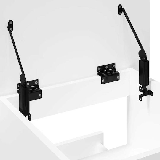 vidaXL Stand Music Height 107-107cm White 848024