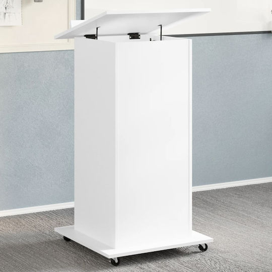 vidaXL Stand Music Height 107-107cm White 848024