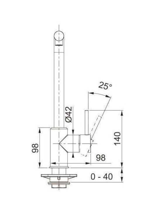 Franke Kitchen Faucet Counter with Shower Gray