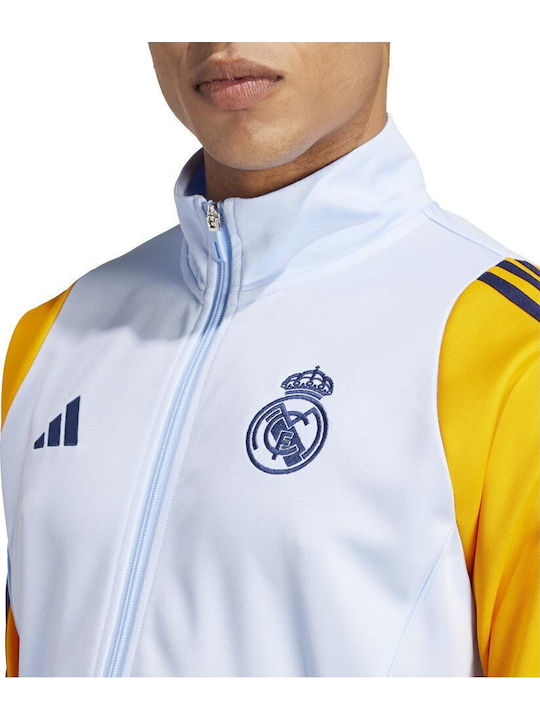 Real Madrid Fußball Trainingsanzug Glänzend mit Gummizug Blau