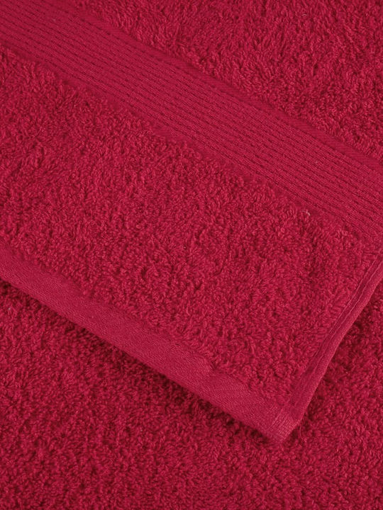 vidaXL Bath Towel 80x200cm Red 4 Pieces Weight 600gsm