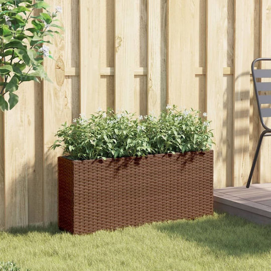 vidaXL Grădină Planter Box Plastic Maro 90x20x40cm.