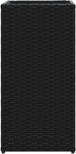 vidaXL Кутия За Саксии Пластмасова Черна 30x30x60см