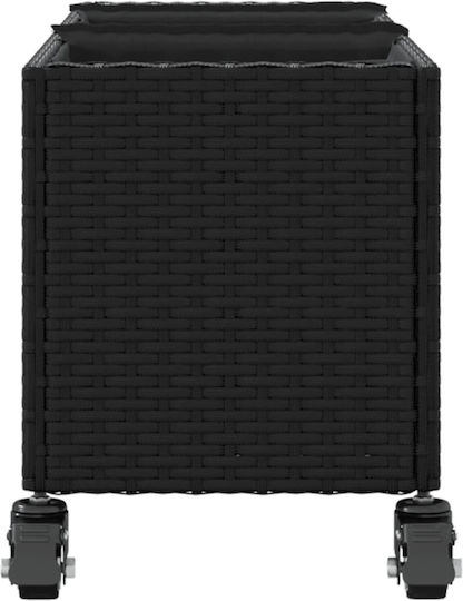 vidaXL Garden Planter Box Plastic Black 107x32x38cm.