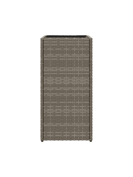 vidaXL Ζαρντινιέρα Πλαστική Γκρι 30x30x60εκ.
