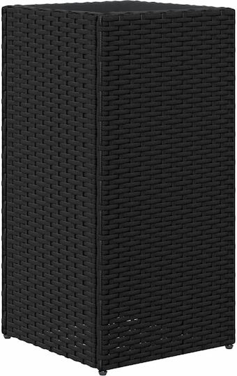 vidaXL Кутия За Саксии Пластмасова Черна 30x30x60см