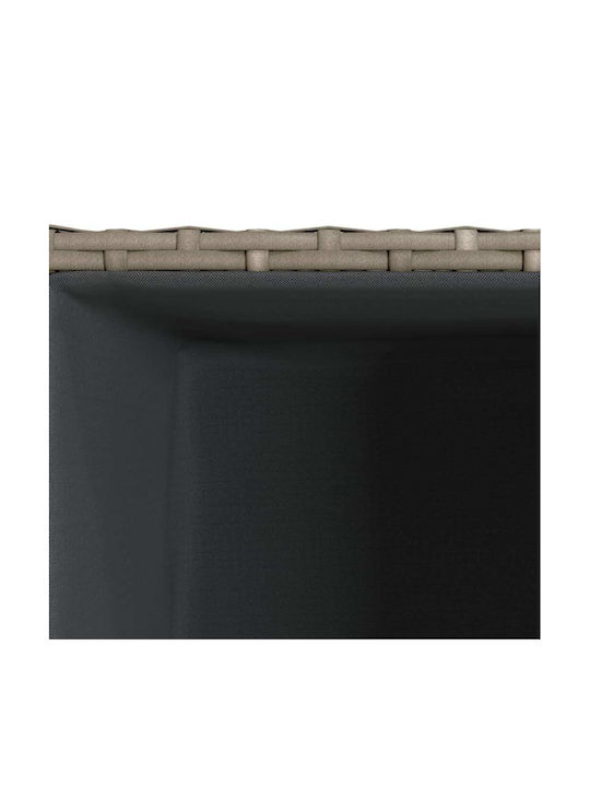 vidaXL Ζαρντινιέρα Πλαστική Γκρι 30x30x60εκ.