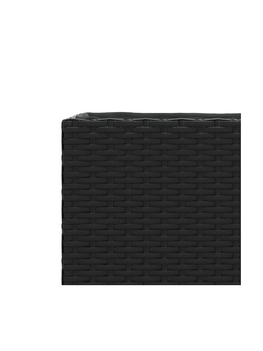 vidaXL Garten Blumenkasten Kunststoff Schwarz 107x32x38cm.