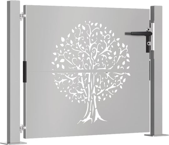 vidaXL Metal Fence Gate in Brown Color 80cm x 1.05m