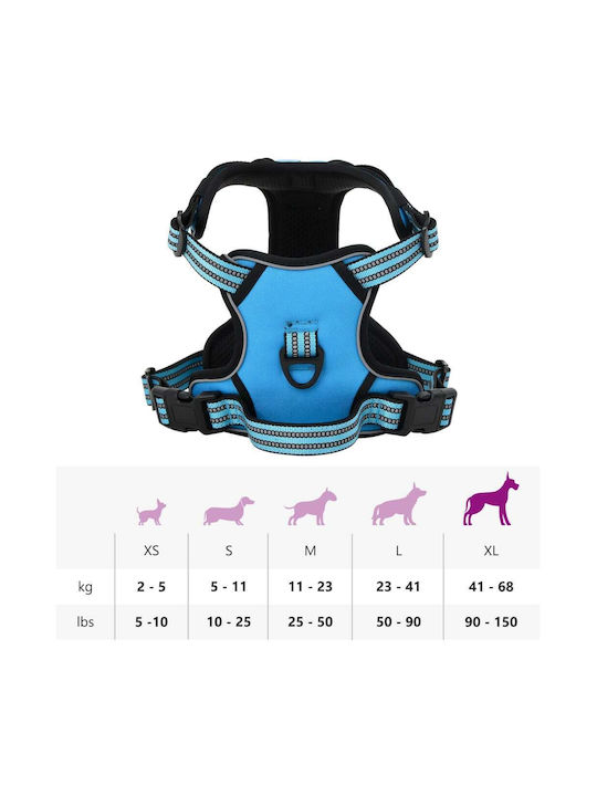 vidaXL Hundegeschirr Blau X-Large 4013376