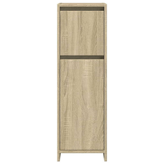vidaXL Wall Hung Cabinet Bathroom Column Cabinet L30xD30xH95cm Sonoma