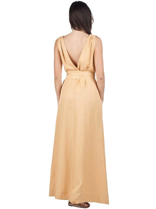 Access Maxi Dress Beige