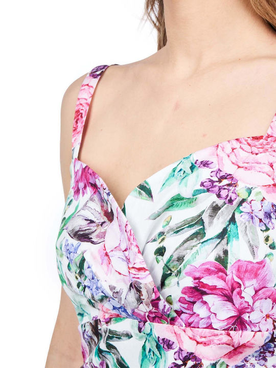 Sommer Mini Kleid Drapierung Weiß