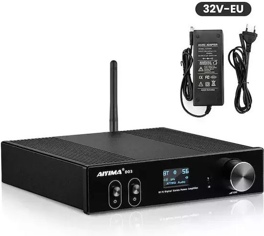 Aiyima D03 Integriert Hi-Fi-Verstärker Stereo 150W/4Ω Schwarz