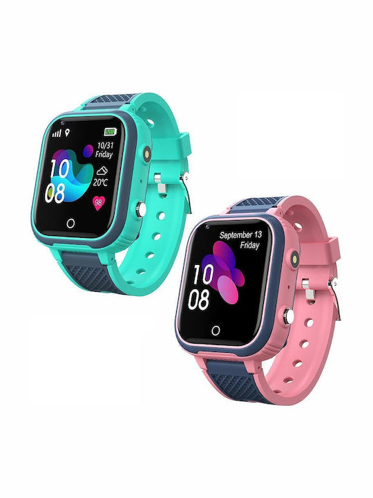 Kids Smart Watch Nubi Lt21 4G SIM Card Camera GPS+LBS+Wi-Fi Tracking Waterproof IP67 Blue