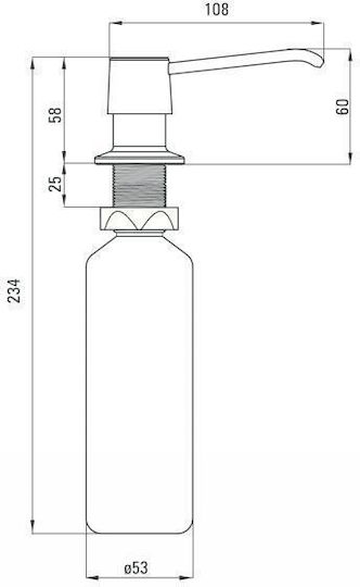 Deante Dispenser Γυάλινο Μαύρο 300ml