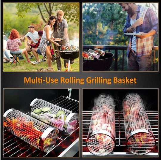 Aj BBQ Rolling Grilling Baskets Cooking Appliances Accessories