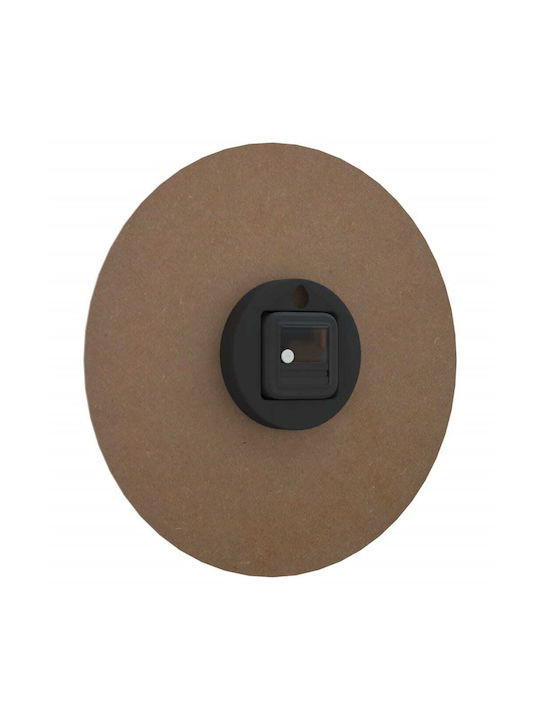 vidaXL Silent Wall Clock Wooden Yellow Ø30cm