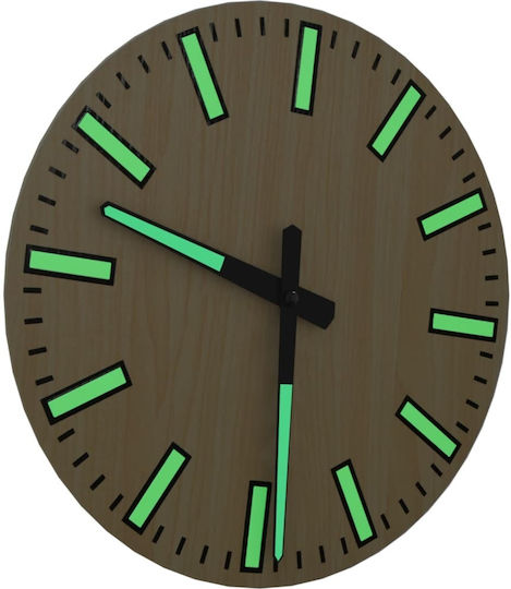 vidaXL Silent Wall Clock Wooden Yellow Ø30cm