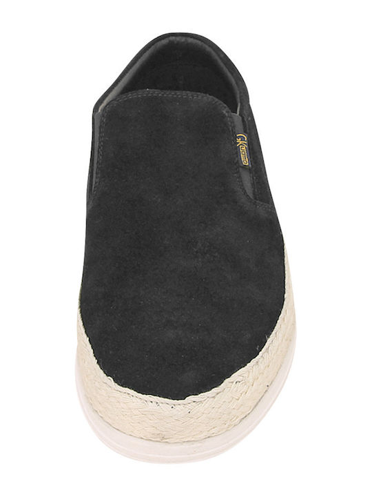 Wildleder Herren Espadrilles in Schwarz Farbe