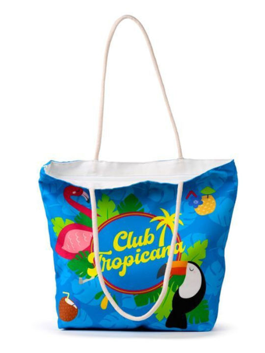 Puckator Club Tropicana Υφασμάτινη Τσάντα Θαλάσσης Μπλε