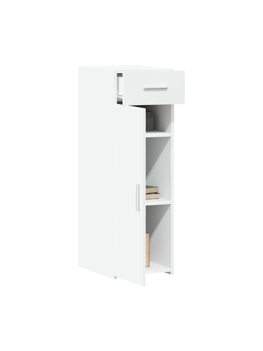Living Room Cabinet Made of Particle Board White 30x42.5x93cm