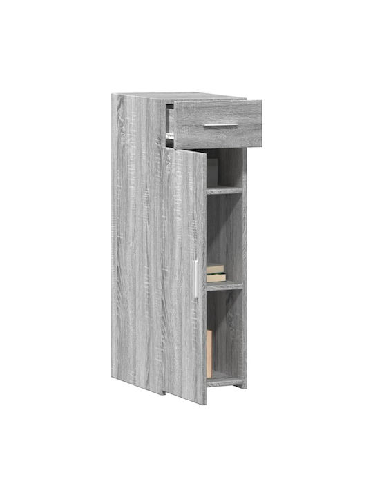 Living Room Display Cabinet made of Particle Board Grey 30x42.5x93cm