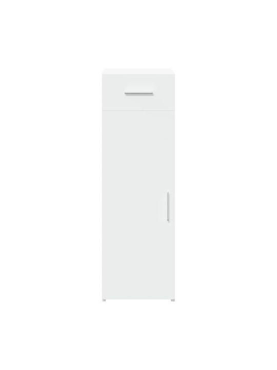 Living Room Cabinet Made of Particle Board White 30x42.5x93cm