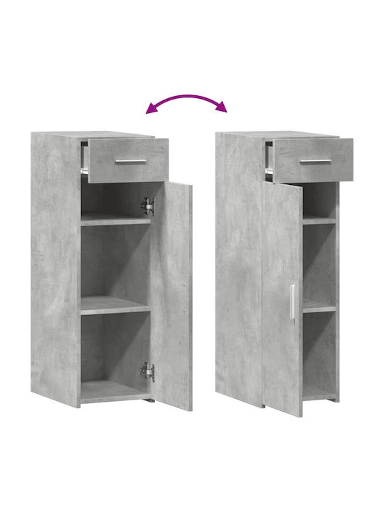 vidaXL Wohnzimmer Vitrine aus Spanplatte Grau 30x42.5x93cm