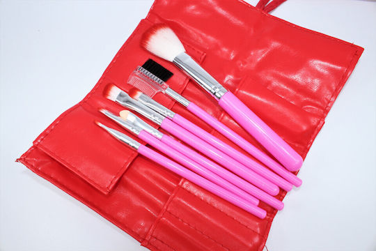 Set 7 Makeup Brushes Fraulein Red