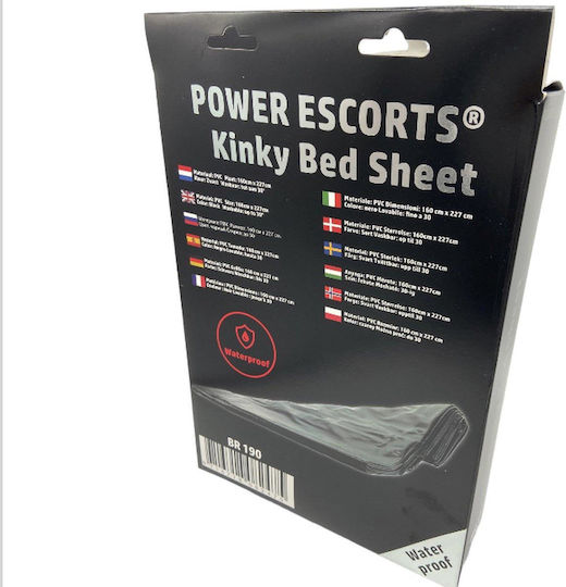 Power Escorts Br190 Kinky Bed Sheet Black 160 x 227 cm