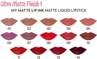 Golden Rose Long Lasting Liquid Lipstick Matte Pink 5ml 25gr