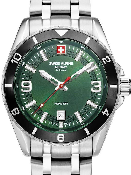 Swiss Alpine Military by Grovana Watch Battery with Metal Bracelet