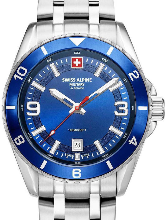 Swiss Alpine Military by Grovana Watch Battery with Metal Bracelet