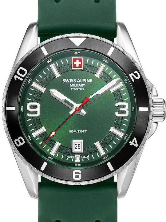 Swiss Alpine Military by Grovana Ρολόι Μπαταρίας με Καουτσούκ Λουράκι Swiss Alpine Military by Grovana Ρολόι Μπαταρίας με Καουτσούκ Λουράκι