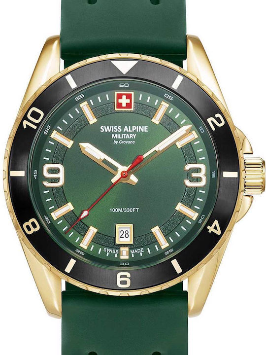 Swiss Alpine Military by Grovana Ρολόι Μπαταρίας με Καουτσούκ Λουράκι Swiss Alpine Military by Grovana Ρολόι Μπαταρίας με Καουτσούκ Λουράκι