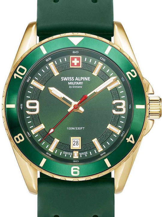 Swiss Alpine Military by Grovana Ρολόι Μπαταρίας με Καουτσούκ Λουράκι Swiss Alpine Military by Grovana Ρολόι Μπαταρίας με Καουτσούκ Λουράκι
